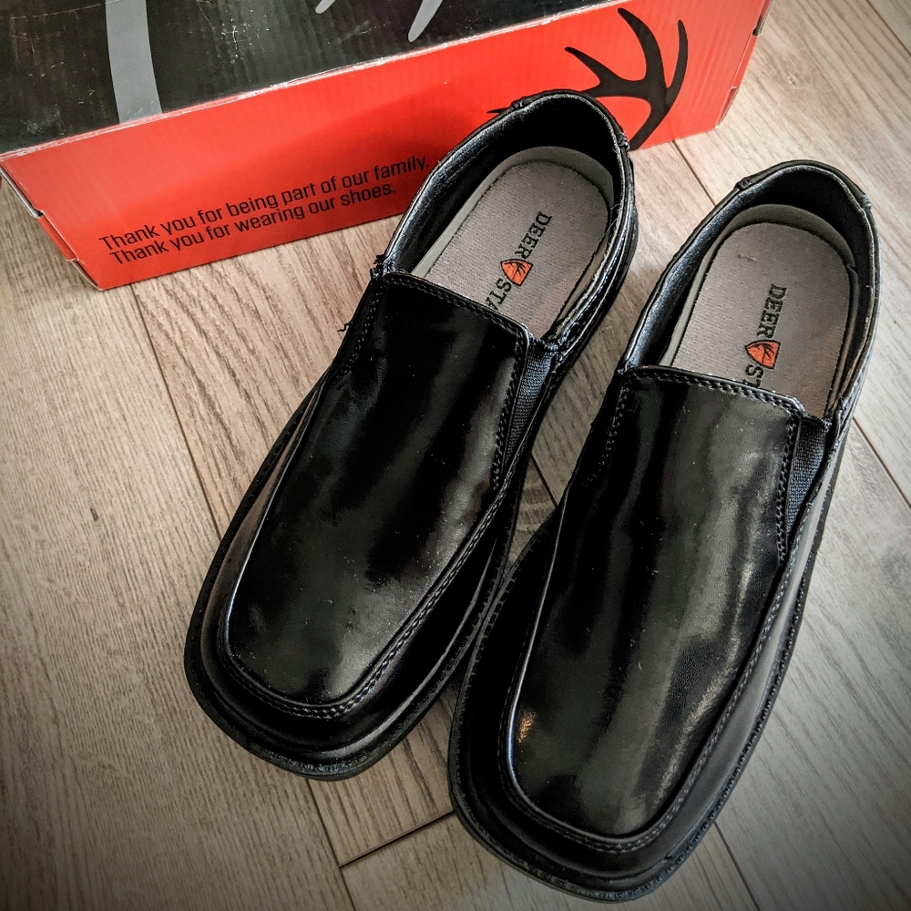 Deer Stags Brian Slip-On Dress Comfort Boys' Shoe